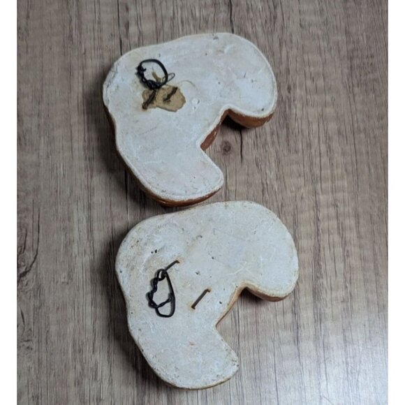 Vintage Chaulkware Cocker Spaniel dog plaques wall hanging 4.25x3.5" - Picture 3 of 6